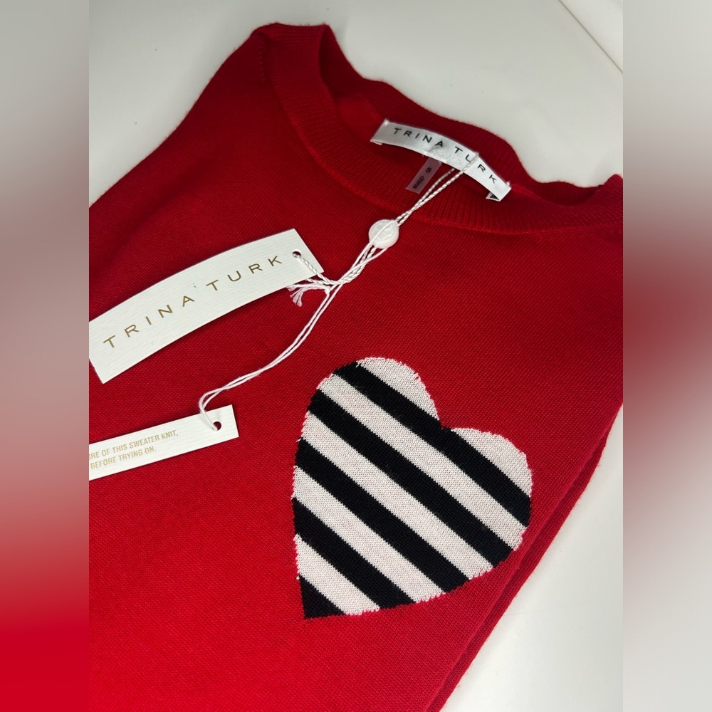 Trina Turk Long Sleeve Merino Wool Shirt Size S NEW $228